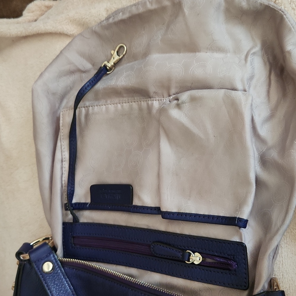 Michael Kors Purple Leather Shoulder Bag - Picture 9 of 12